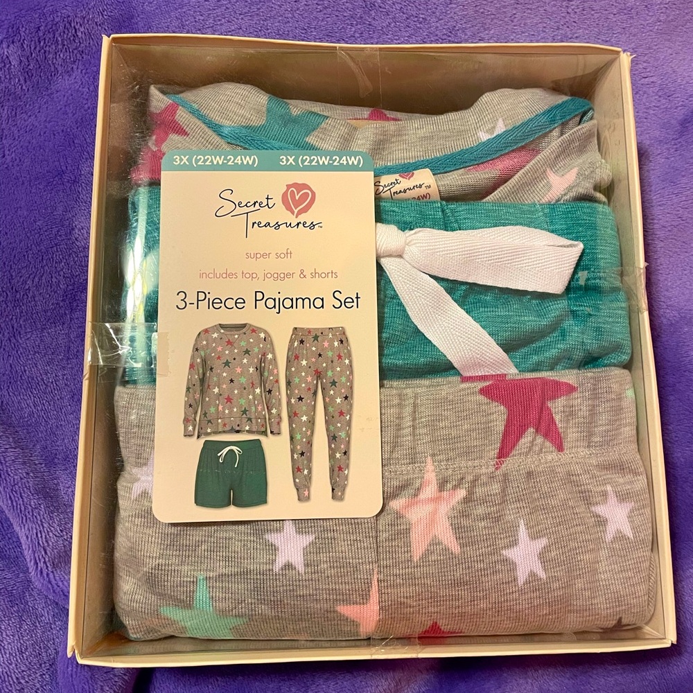Secret Treasures Women’s 3 Piece Pajama Set